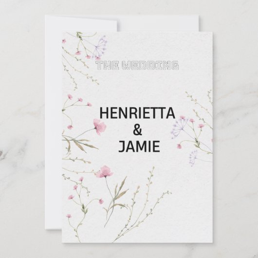 Einladung zur Hochzeit (Rückseite)