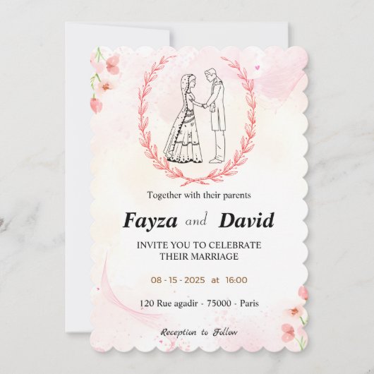 Einladung zur Hochzeit (Vorderseite)