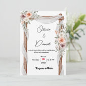 Einladung zur Hochzeit (Stehend Vorderseite)