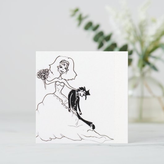 Einladung zur Hochzeit (Stehend Vorderseite)