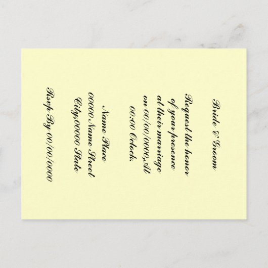 Einladung zur Hochzeit (Rückseite)