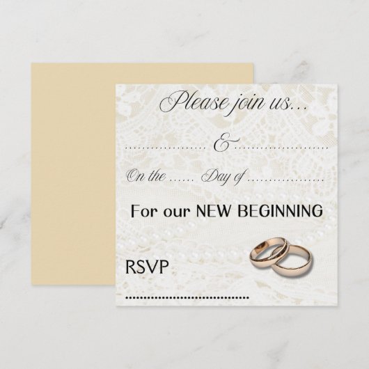 Einladung zur Hochzeit (Vorne/Hinten)