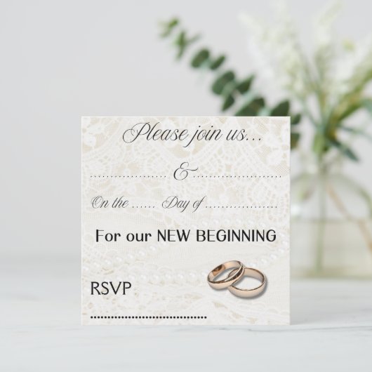 Einladung zur Hochzeit (Stehend Vorderseite)