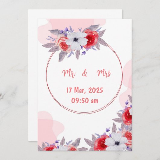 Einladung zur Hochzeit (Vorne/Hinten)