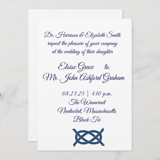 Einladung zur Hochzeit (Vorne/Hinten)