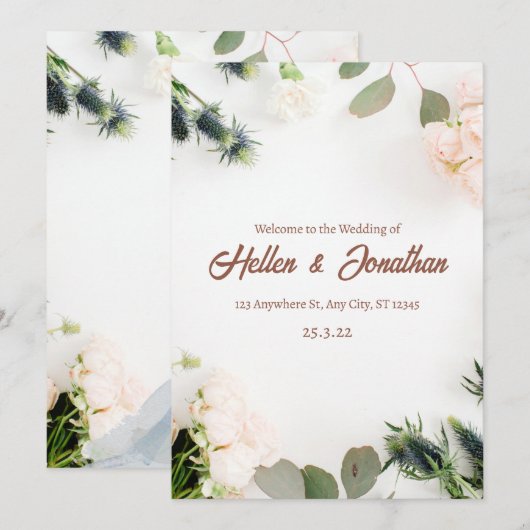 Einladung zur Hochzeit (Vorne/Hinten)