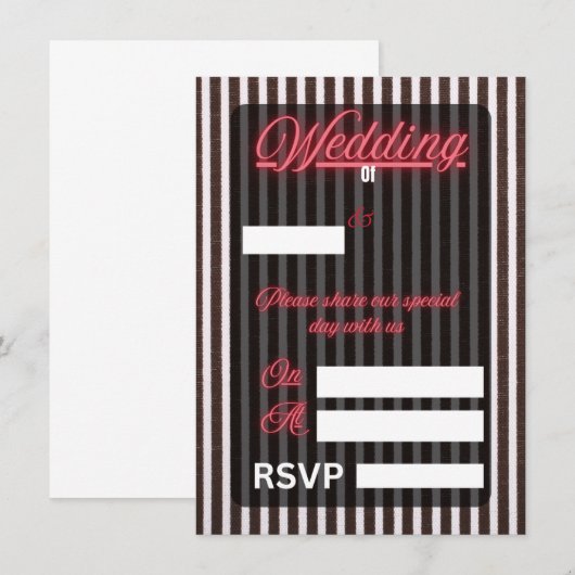 Einladung zur Hochzeit (Vorne/Hinten)