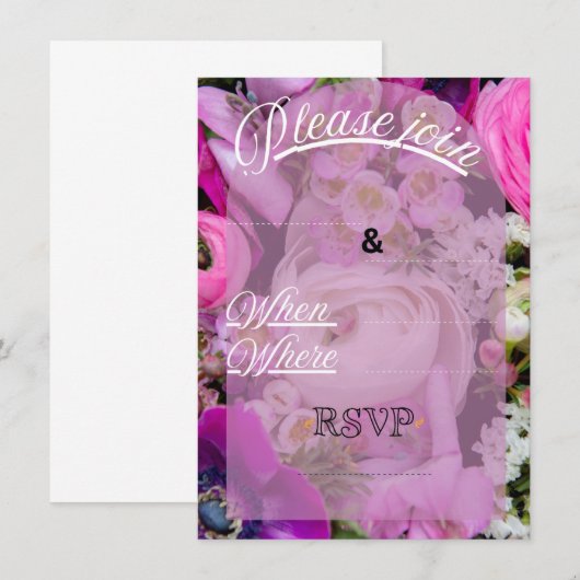 Einladung zur Hochzeit (Vorne/Hinten)