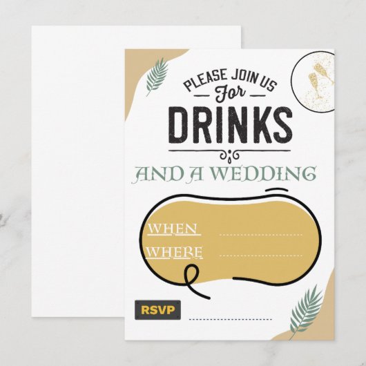 Einladung zur Hochzeit (Vorne/Hinten)