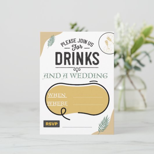 Einladung zur Hochzeit (Stehend Vorderseite)