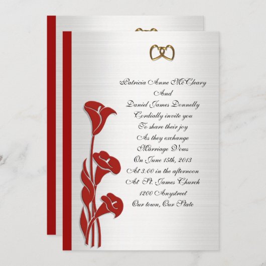 Einladung zur Hochzeit (Vorne/Hinten)