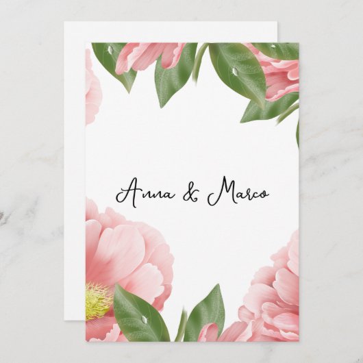 Einladung zur Hochzeit (Vorne/Hinten)