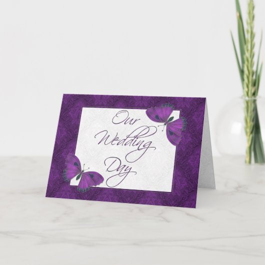 Einladung zur Hochzeit 12x18 Butterfly Brocade Lil (Vorderseite)