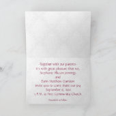 Einladung zur Hochzeit 12x18 Butterfly Brocade Red (Innenseite)