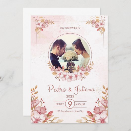 Einladung zur Hochzeit 2024 (Vorne/Hinten)