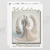 Einladung zur Hochzeit 3D Paar im Kreis der Blume (Vorne/Hinten)