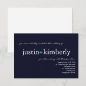 Einladung zur Hochzeit | A+ Navy Blue (Vorne/Hinten)