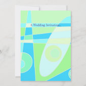 Einladung zur Hochzeit Abstrakte Pastel Blue Green (Rückseite)