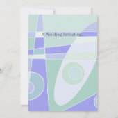 Einladung zur Hochzeit Abstrakte Pastel Lila Green (Rückseite)