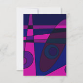 Einladung zur Hochzeit Abstrakten Hot Pink Lila (Rückseite)