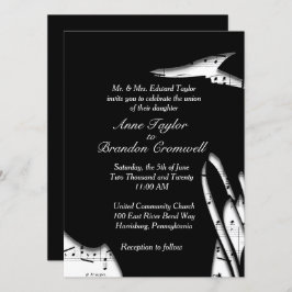 Einladung zur Hochzeit abstrakter Schwarz-Weiß-Mus