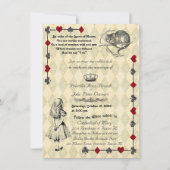 Einladung zur Hochzeit "Alice im Wunderland" 4x6 (Vorderseite)