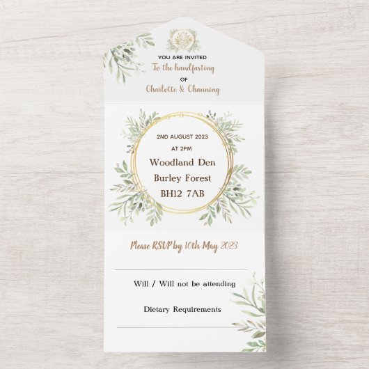 Einladung zur Hochzeit | Alle in einem | UAWG | |  (Innen Boden)