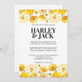 Einladung zur Hochzeit am Gelben Frühlingstag (Vorne/Hinten)