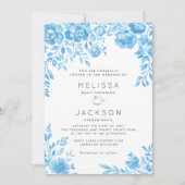 Einladung zur Hochzeit am hellblauen Grenzübergang (Vorderseite)