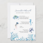 Einladung zur Hochzeit am Strand (Vorderseite)