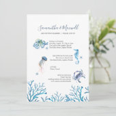 Einladung zur Hochzeit am Strand (Stehend Vorderseite)