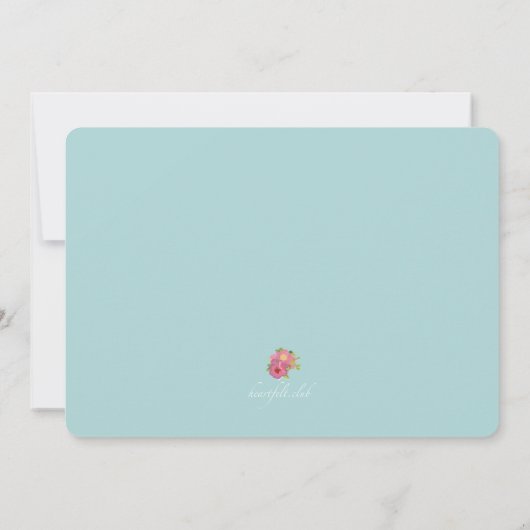 Einladung zur Hochzeit am Strand (Rückseite)