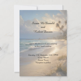 Einladung zur Hochzeit am Strand