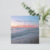 Einladung zur Hochzeit am Strand (Stehend Vorderseite)