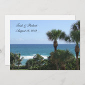 Einladung zur Hochzeit am Strand (Vorne/Hinten)