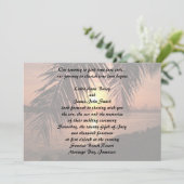 Einladung zur Hochzeit am Strand (Stehend Vorderseite)