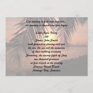 Einladung zur Hochzeit am Strand