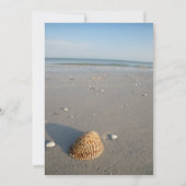 Einladung zur Hochzeit am Strand (Rückseite)