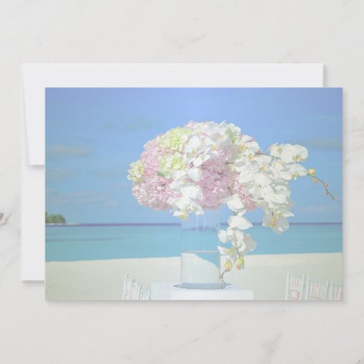 Einladung zur Hochzeit am Strand (Rückseite)