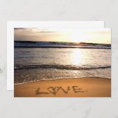 Einladung zur Hochzeit am Strand (Vorne/Hinten)