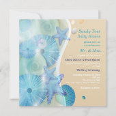 Einladung zur Hochzeit am Strand (Vorderseite)