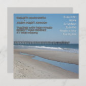 Einladung zur Hochzeit am Strand (Vorne/Hinten)