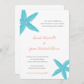 Einladung zur Hochzeit am Strand (Vorne/Hinten)