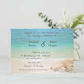 Einladung zur Hochzeit am Strand (Stehend Vorderseite)