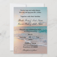Einladung zur Hochzeit am Strand