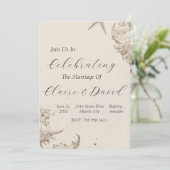 Einladung zur Hochzeit am Strand (Stehend Vorderseite)