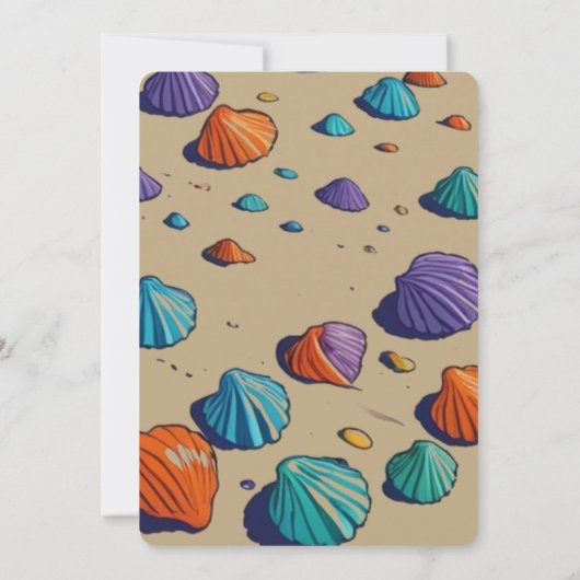 Einladung zur Hochzeit am Strand / Aquarellfarben (Rückseite)