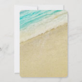 Einladung zur Hochzeit am Strand einfach und elega (Rückseite)