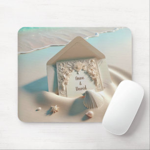 Einladung zur Hochzeit am Strand Mousepad