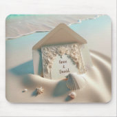 Einladung zur Hochzeit am Strand Mousepad (Vorne)